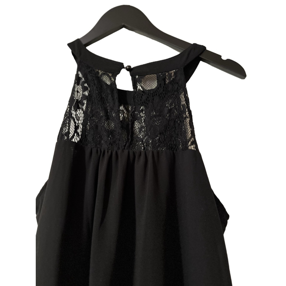 Women's DREAGAL Dress XL Black Lace Halter - Picture 3 of 6